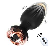 Anal Toys Vibrating Butt Plug Remote Control Buttplug Anal Sex Toys for Women 10 Modes Male Vibrator Powerful Adjustable, Anal Vibrators Adult Toys Portable Waterproof (Black)