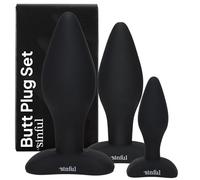 Anal Training Kit by Sinful - Silicone Butt Plug Set, 3 Sizes