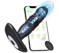 Anal Vibrator Anal Toys with APP Control & Remote Control, 10 Vibrations & 10 Thrusting Buttplug, Male Sex Toys Prostate Massaging Sex Game, Anal Plug Vibrators Training Kit for Men Women Sex Game