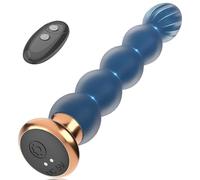 Anal Vibrators Beginner Anal Plug# for Men and Women, Silicone Anal Beads Butt Plug with 10 Vibration Modes Remote Control Sex Toy Prostate Stimulation Massager for Couples Extreme Sex