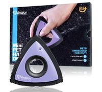 Analan Mini Pet Hair Remover for Car Detailing Supplies, Carpet Dog Hair Remover for Car Interior, Triangle Dog Hair Remover for Auto Detailing, Couch, Furniture, Lint, Carpet(Purple)