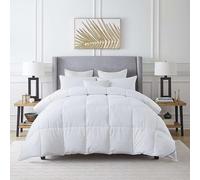 ANALIN Double Size Duvet - 4.5 Tog Luxurious Goose Feather & Down Quilt, 20% Down Double Size Bed Duvet, Anti-dust mite & Feather-proof Fabric Anti-allergen
