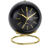 Analog Alarm Clocks, 4'' Small Retro Desk Clock with Night Light, Silent No Ticking, Bedroom Bedside Alarm Clock Room Decor, Battery Powered