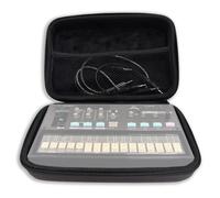 Analog Cases Glide Case for Korg Volca Series or comparable Synthesizers (Transport case Made of Waterproof Imitation Leather, with Robust Rubber Handle), Black