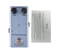 Analog Chorus Guitar Effects Pedal Light Blue, Rate Depth Controls, DC 9V, True Bypass - Classic BBD Chip Circuit, Aluminum Casing, Ideal for Electric Guitar Players