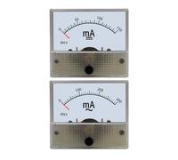 Analog Current Panel Meter， 85 Series DC/AC Analogue Ammeter 1-1000mA Pointer Type 56x64mm 50mm Hole(85C1 DC,2mA)