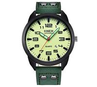 Analog Date Casual Business Watches Quartz Wrist Watch Leather Men's Men's Watch Dork Too Watch (D, One Size)