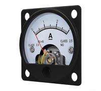 Analog DC Ammeter 3A Range SO-45 Pointer Type Current Meter for Power Equipment Monitoring - 47x47mm Flame Retardant Case