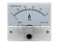 Analog DC Ammeter, 85C1 Pointer Panel Current Meter 0-1A, ABS Flame-Retardant Shell, Accurate Industrial Gauge for Mining Power Systems
