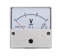 Analog DC Voltmeter, DH-80 Pointer Panel Meter 80x80mm for DC 15V, High Accuracy 2.5 Class with Clear Dial and ABS Housing