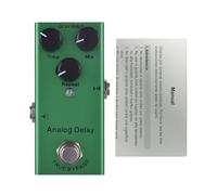 Analog Delay Guitar Effects Pedal with Time/Mix/Repeat Controls Knob DC 9V 6.35mm Input Output Electric Guitar Effector True Bypass Green Mini Aluminum Design