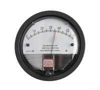 Analog Differential Pressure Gauge for Differential, Wind & Air Pressure Measurement - Aluminum Housing, -68 to 100 kPa Range, -7°C to 60°C Ambient, Gray(0-60pa)