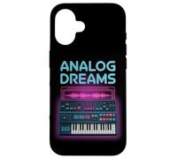 Analog Dreams Retro Synthwave Synth Keyboard Case for iPhone 16