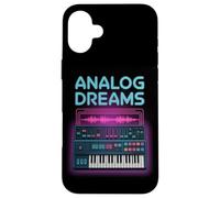 Analog Dreams Retro Synthwave Synth Keyboard Case for iPhone 16 Plus