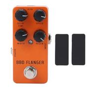 Analog Flanger Pedal, Pure Signal True Bypass, Noise Reduction, Aluminum Alloy Body, for Electric Guitar Bass, DC9V