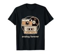 Analog Forever Camera Tape and Vinyl T-Shirt