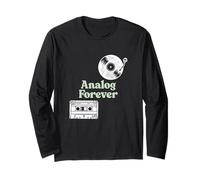 Analog Forever Music Cassette Vinyl Retro Vintage Sound Long Sleeve T-Shirt