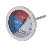 Analog Grill Thermometer Stainless Steel Design for BBQ Lid Use Temperature Measurement from 0 to 550 C