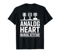 Analog Heart Manual Attitude Stick Shift Driver T-Shirt