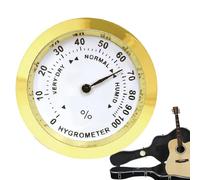 Analog Hygrometer - Thermometer Hygrometer For Indoor|Premium Stainless Steel Humidity Gauge Indicator|Mechanically Operated Temperature And Humidity Monitor|High Accuracy| Brass Case Barometer With