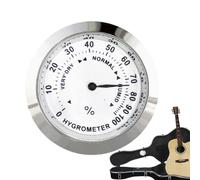Analog Hygrometer - Thermometer Hygrometer For Indoor|Premium Stainless Steel Humidity Gauge Indicator|Mechanically Operated Temperature And Humidity Monitor|High Accuracy| Brass Case Barometer With