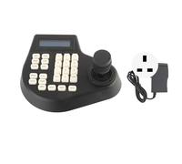 Analog PTZ Keyboard Controller 2D Joystick RS485 Bus Dome Camera Pan Tilt Control Keyboard for Security Monitoring CCTV Surveillance System UK Plug