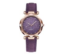 Analog Quartz Watch Silver Powder Face Women's Watch Frosted Strap for Women's Casual Trend Two Piece Set (C, One Size)
