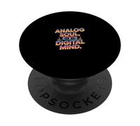 Analog Soul Digital Mind Retro Cassette Vibes PopSockets Adhesive PopGrip