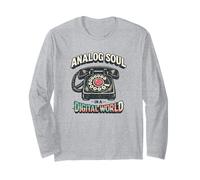 Analog Soul in a Digital World Rotary Phone Nostalgia Long Sleeve T-Shirt