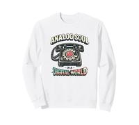 Analog Soul in a Digital World Rotary Phone Nostalgia Sweatshirt