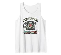 Analog Soul in a Digital World Rotary Phone Nostalgia Tank Top