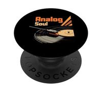Analog Soul Music Retro Sound Vinyl Record Lover PopSockets Adhesive PopGrip