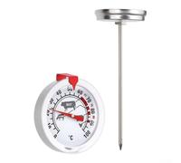 Analog Stainless Steel Meat Thermometer with Color-Coded for dial for Instant Reading BBQ Grill Oven Roasting Battery-Free High-Heat Safe Multiple for dial Sizes for Beef Pork Poul(Model B)