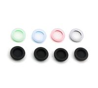 Analog Stick Covers 2pcs Silicone Joystick Caps for Game Controllers | Black with Red Ring, 3d Mushroom Top, Anti-slip Fit, Easy Install, Comfortable Grip