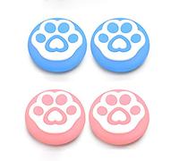 Analog Stick Joystick Rubber Silicone Cap Thumbstick Thumb Grip Cover Case Skin Joystick Grips for PS4 PS3 Xbox One Xbox 360 Controller (A # Blue)