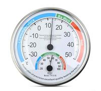 Analog Thermometer Hygrometer Indoor Outdoor Weather Station with Large Easy-to-Read for CELSIUS and Humidity Scales, Comfort for ZONE Indicator for Home Office Garden Classroom Laboratory Workshop