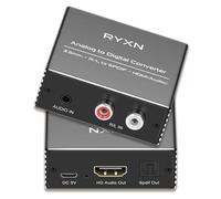 Analog to Digital Audio Converter, RCA & 3.5mm to Optical & HDMI Audio Converter, R/L & 3.5mm to Spdif Toslink & HDMI Audio Out, for Home KTV TV DVD PC Soundbar Speaker