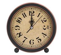 Analog Vintage Alarm Clock, Silent Small Bedside Desk Clock Battery Operated for Table Living Room Decor Shelf Gift Clock