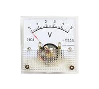 Analog Voltmeter, 1pc 91C4 Analog Panel Voltmeter Mechanical Pointer Type 3V-250V 45x45mm White(30V)