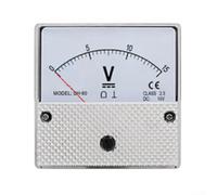 Analog Voltmeter DH80 Pointer Panel Meter DC 15V Voltage Measurement with 0 Adjuster and Screw Terminal Connections for Industrial Electrical Use