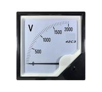 Analog Voltmeter, Voltmeter 42C3 DC Analog Only 120x120mm Accuracy Class 1.5 Direct Install Use 1kV-3kV(DC 2000V)
