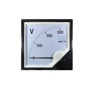 Analog Voltmeter, Voltmeter 42C3 DC Analog Only 120x120mm Accuracy Class 1.5 Direct Install Use 1kV-3kV(DC 3000V)