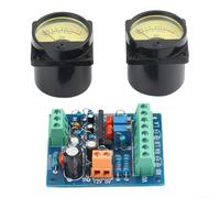 Analog VU Meter Panel Kit with Backlit Decibel Level Tester and VU Driver Board, 500μA Audio Gauge for Stereo DIY, AC 12V Input, Blue Filament Light,