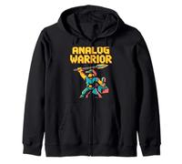 Analog Warrior Pop Culture Retro Video Game Zip Hoodie