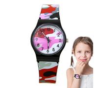 Analog Watch for Kids - Waterproof Camouflage Kid Quartz Wristwatch - Sports Outdoor Wristwatch, Fun Learning Timepiece, Teaching Tool for Students