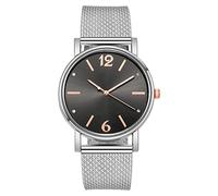 Analog Watch Strap Fashion Watch Ladies Women's Mesh Women's Watch Talking Watches for The Blind Women (H, One Size)