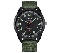 Analog Watch Watches Quartz Quartz Analog Nylon Watch Date Men's Watch (C, One Size)
