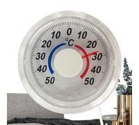 Analog Window Thermometer - Color Reading, Strong Frame, Hanging Hook | Weather Check Temperature Tool for Indoor Outdoor Room Apartment Garden