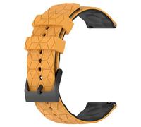 Analog Wrist Watch for Men Premium 20mm Solid Color Silicone Sports Sweat Proof Watch Strap with Fashionable Design and Easy Replacement (Yellow, One Size)