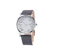 Analog Wrist Watch Quartz Alloy Design Leather Men's Watch Talking Watches for Men (Black, One Size)